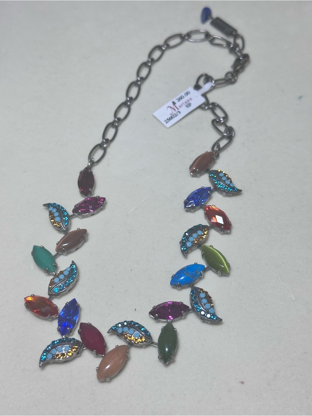 Mariana Nirvana Collection  Crystal Necklace - Blue Green Red Orange Purple
